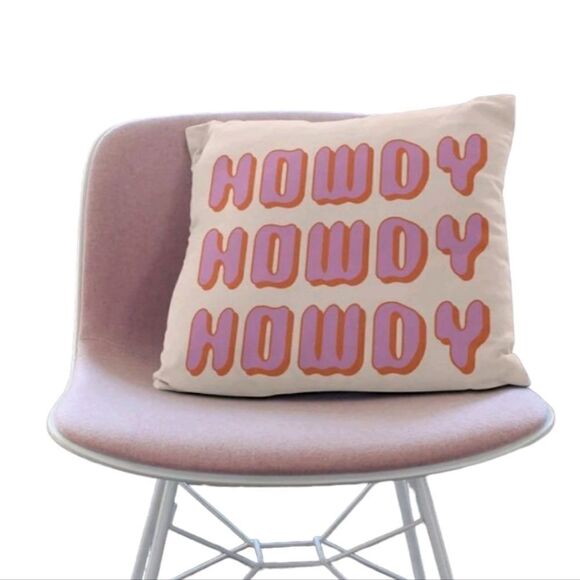 Howdy Pink Pillow Cover - Picture 4 of 5